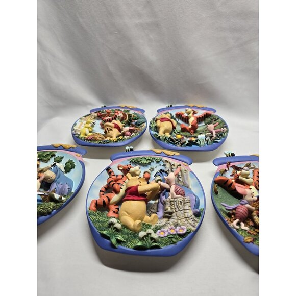 5 Bradford 3D Winnie the Pooh Plates-Pooh's Hunnypot Adventure Disney- READ INFO - Picture 2 of 16